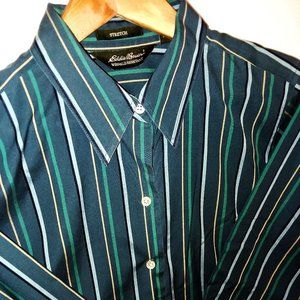 Eddie Bauer Green Striped Shirt